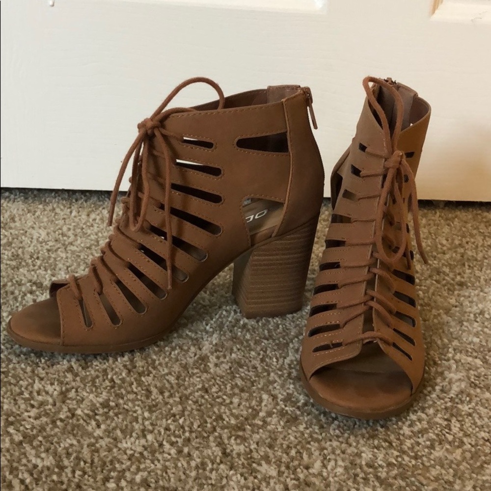 Brown Block Heels